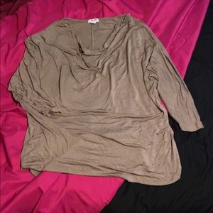Old navy cowl neck tan shirt